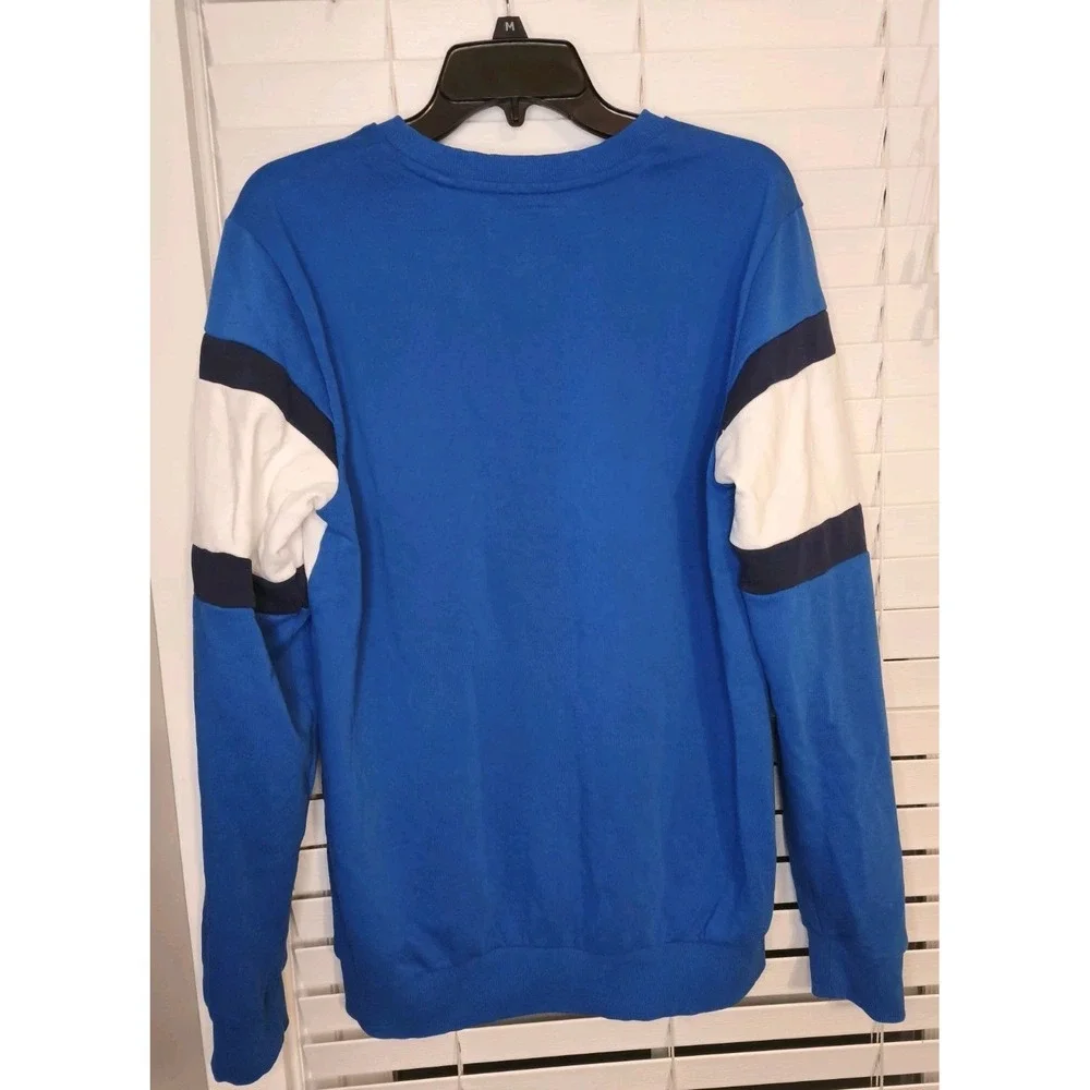 Vintage Guess Mens Blue Striped Preppy Cotton Sweater Size Medium Y2K '90s Retro
